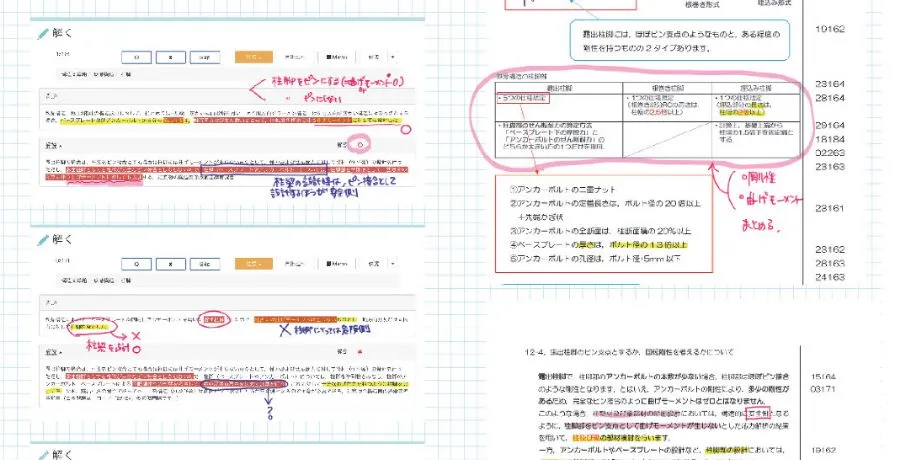 理解度が曖昧な知識をノートにまとめた例